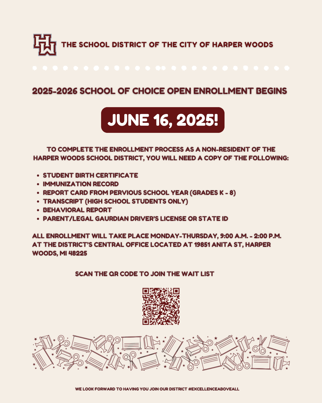 ENROLL WAITING LIST