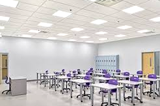 A CCI classroom with flexible desks