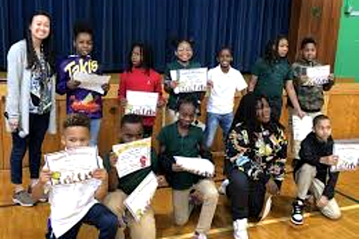 A Tyrone award assembly group with certificates